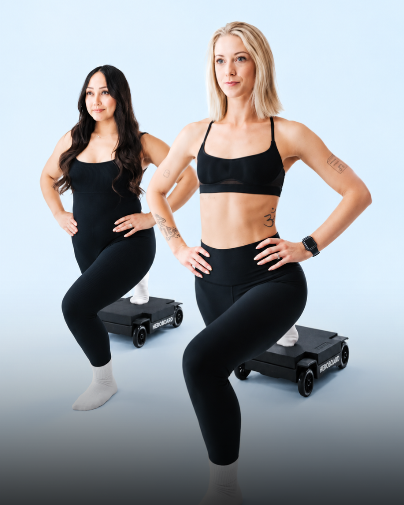 Two instructors training on HEROBOARDs